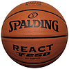 Мяч баск. SPALDING TF-250 React 76967z, р.7, FIBA Approved, композит. кожа (ПУ), коричнево-черный